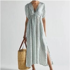Reistor Madewell The Beach to Bar Maxi Dress In Rainforest Flow Size M/L NWT
